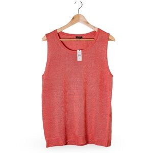NWT: Talbots Linen Tank Top; Women's; Mango Spice/Coral; Size XL